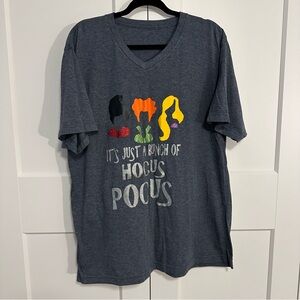 Hocus Pocus Glitter Graphic V-Neck T-Shirt, 2X